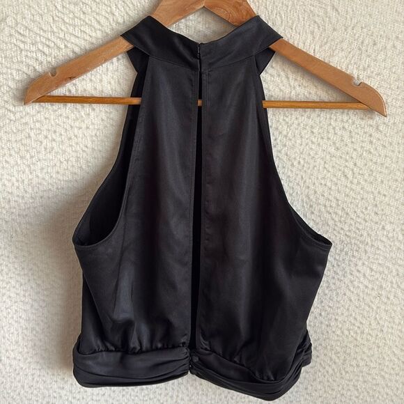 BCBGeneration Banded Halter Neck Tank‎ Top Womens Small Black - Picture 2 of 7